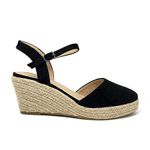 TOP Moda Wishing-5 Women's Closed Toe Buckle Strap Espedrilles Sandals