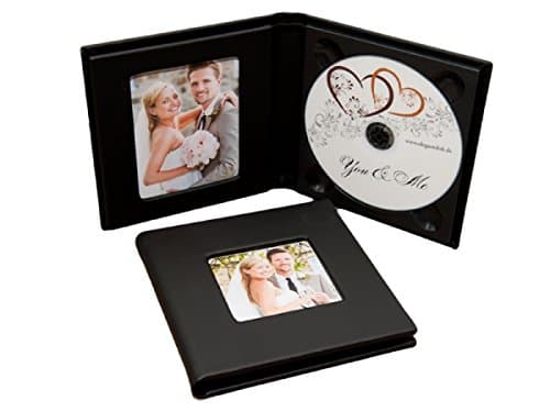 Wedding CD/DVD/BluRay Case for 2Pic/1Disc. Black