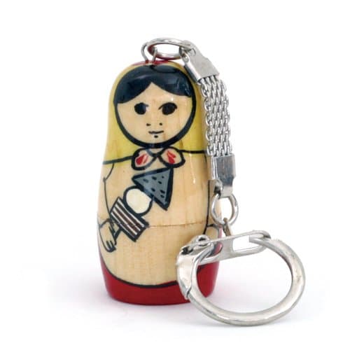 Matoki (Oden) Wooden Matryoshka Russia Key Chain-superheadz
