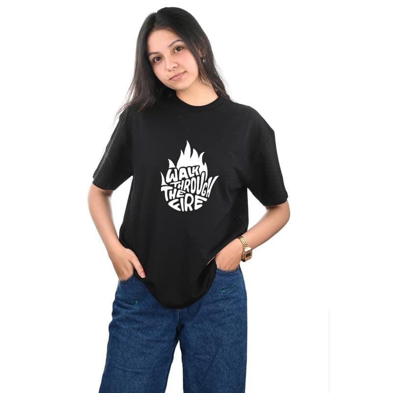 Shanti ClothingWomen's Casual Printed Short Sleeve with Round Neck, Oversized Longline Drop Shoulder, Very Trendy Printed, Boho Style T-Shirt