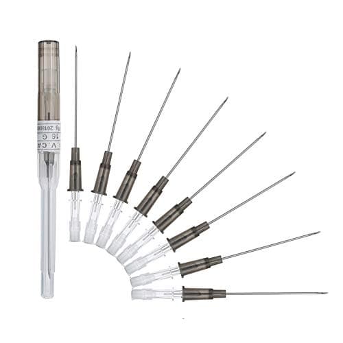 JieyueJewelry 8 Pack Piercing Needles Stainless Steel IV Catheter Needles Fits for Ear Nose Lip Tongue Belly Nipple Tattoo Body Piercing Needles Supply (16 Gauge)