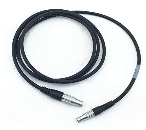 GEV52 1.8m Black Male-to-Male Optical Cable for Leica Total Station to GEB70/71 and GEB171 Batteries
