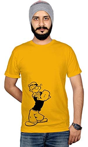 WorkshopPOPOYE Men's T Shirts Cartoon Funny Trending Tshirt Cotton Graphic Tee Shirt Round Neck Tshirts Cool Shirt