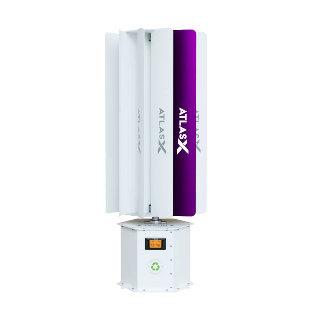 5 KW and Max. 120 kWh/Day AtlasX Vertical Wind Turbine (Made in Europe)
