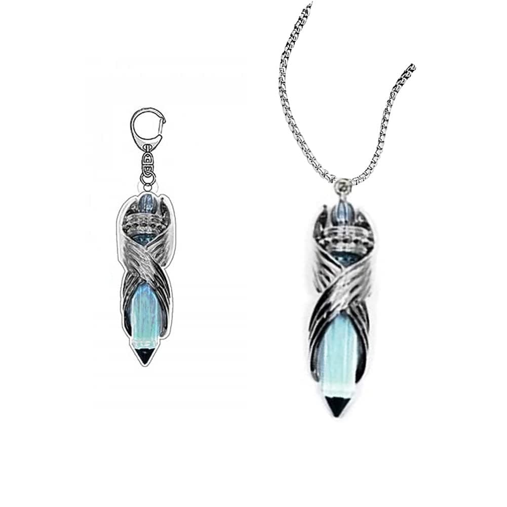 MANYEERYuya Sakaki Necklace Anime Game Cosplay Alloy Pendulum Silver Necklace