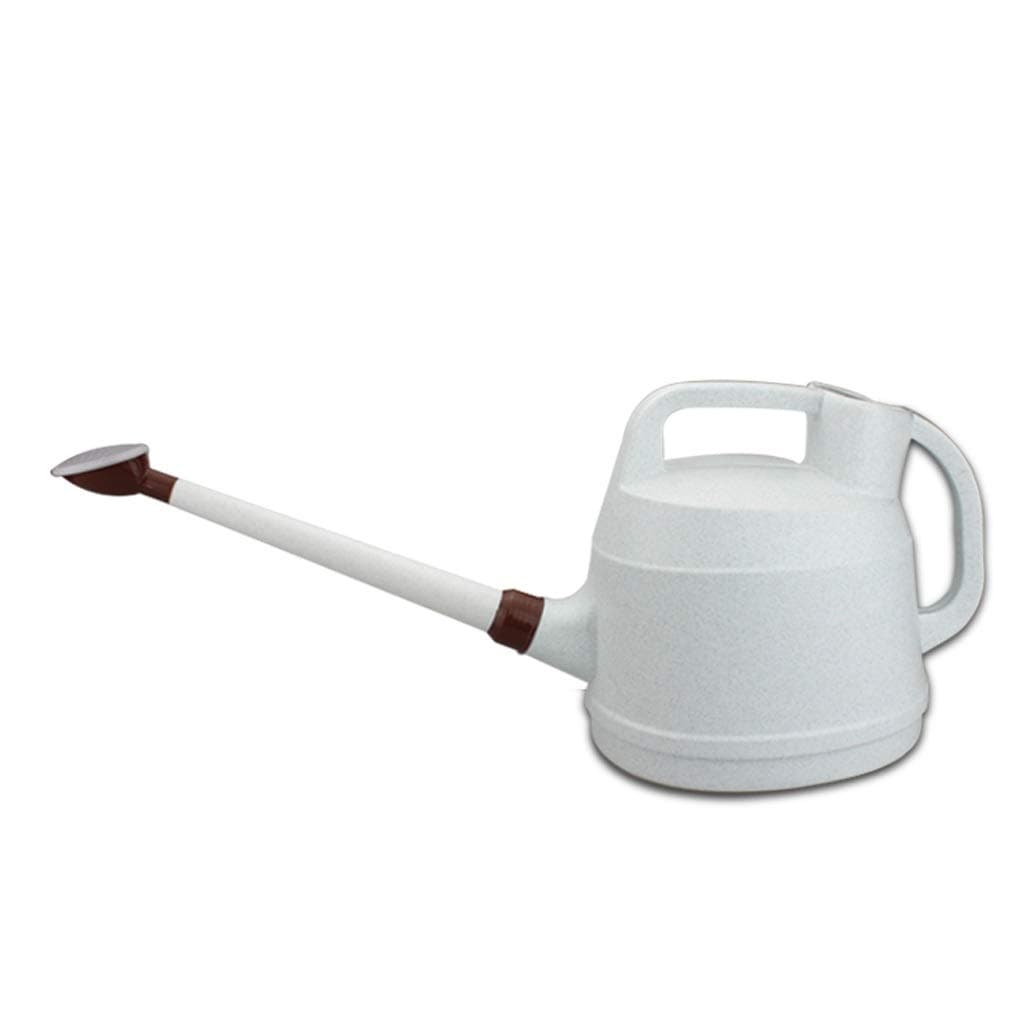 WDX- Watering can 7L gardening supplies, watering can, long mouth watering, irrigation tools Household watering can High capacity (Color : White)