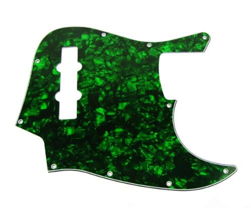 JB Pickguard Rare Green Pearl Jazz Bass JB Style 3-Ply 10 Hole, with Free Screws