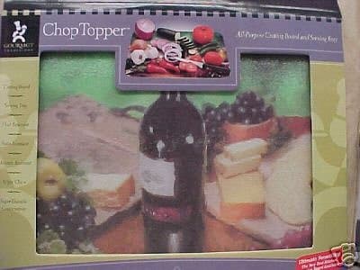 Fat French Chef Cooking Glass Cutting Board / Cheese