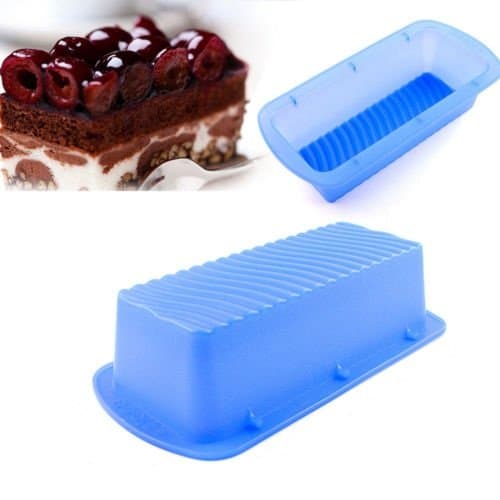 Loaf Pan Rectangle Non-stick Wave Bottom Silicone Mold Bread Cake Loaf Toast Bakeware Pan 4inch X 9 inch 1 Pcs by Loaf Pans