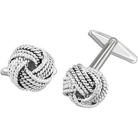 Alfa Perry Silver Color Love Knot Cufflinks