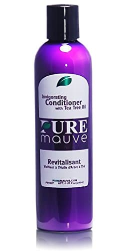 Tea Tree Oil Conditioner, Pure Mauve Sulfate Free for Damaged Color Treated Hair, Adds Volume to Thinning Hair, Calms Dry Scalp