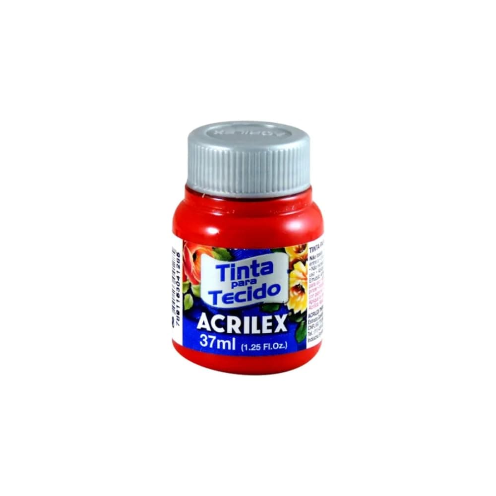Acrilex 37 ml Matte Fabric Paint, Fire Red