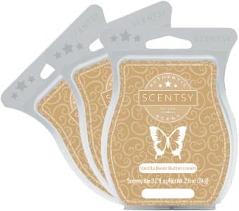 ScentsyVanilla Bean Buttercream, Wickless Candle Tart Warmer Wax 3.2 Oz Bar, (3) by Scentsy Fragrance