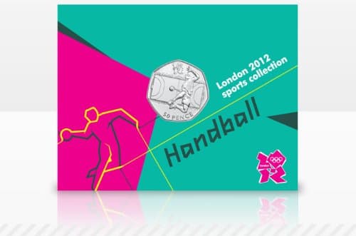 The Royal Mint London 2012 Sports Collection Handball 50p Coin