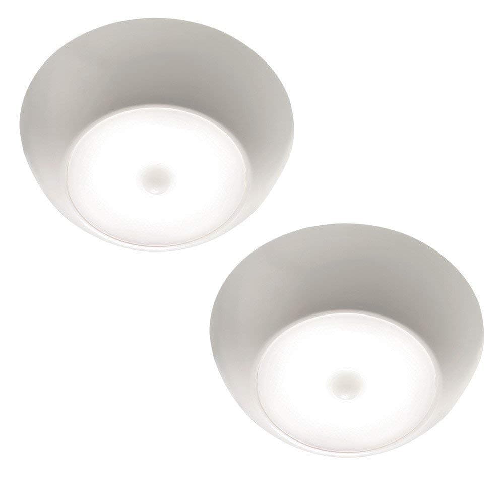 Mr. Beams MB990 Ultra Bright Wireless Battery Powered Motion Sensing Indoor/Outdoor LED Ceiling Light, 300 lm, White, 2-Pack