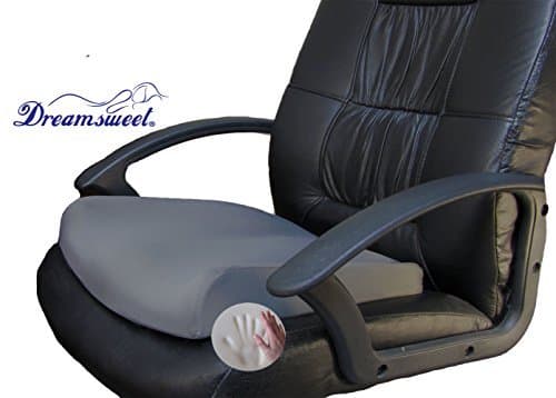 Memory Foam Seat Cushion Integrated w/ Cool Gel Pad for Office, Home, Driving Comfort & Sitting Pain Relief, Gray by Dreamsweet