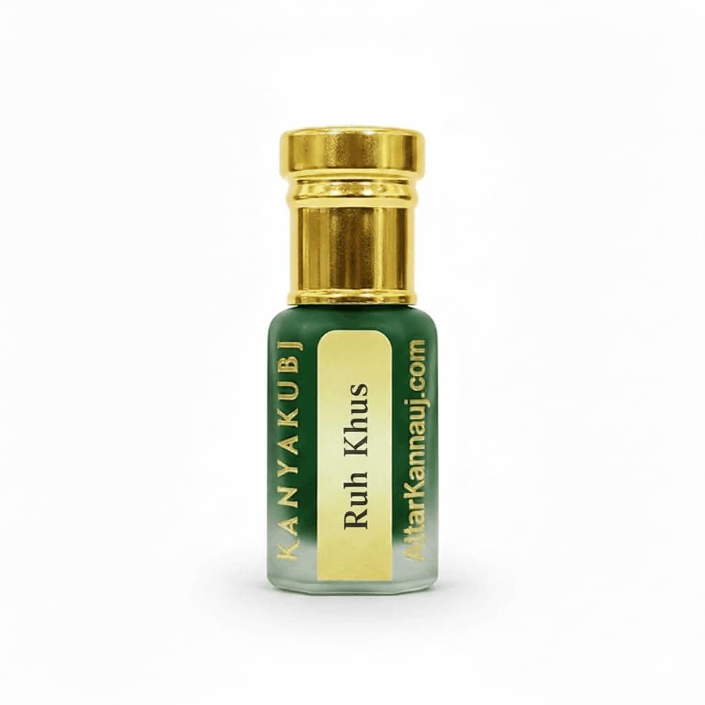 Kannauj Ruh Khus Attar Kannauj for Men, Roll-On Attar with Long Lasting Fragrance, Gift for Husband, Boyfriend, 100% Alcohol-Free (6 ml)