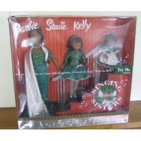 Ethnic Barbie Singing Holiday Sisters: W Barbiel, Stacie & Kelly Dolls (2000) - Listen to Us "Sing" "Deck the Halls" by Mattel