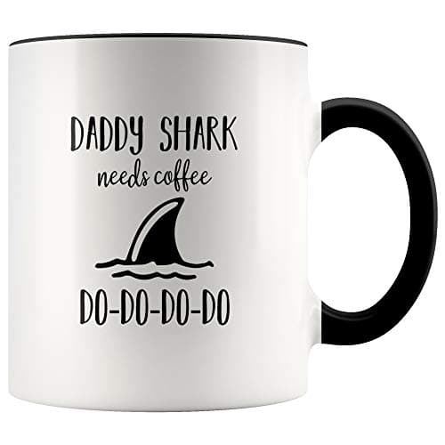 YouNique DesignsDaddy Shark Mug 11 Ounce Daddy Shark Coffee Cup
