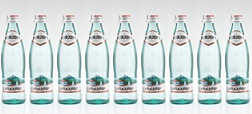 Mineral Water BORJOMI Sparkling Water in Glass Bottle, 0.5l [Pack of 9]