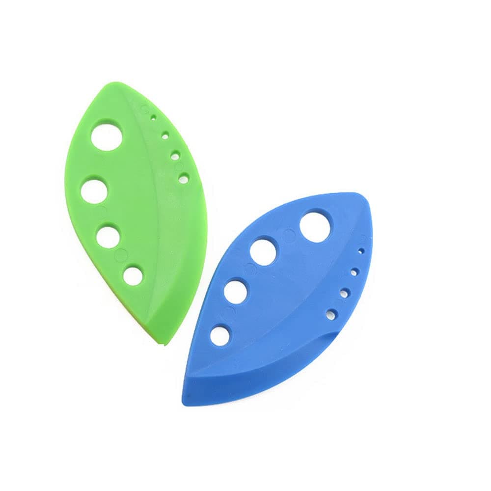 Factory direct sales,(1 blue and 1 green) Herb Stripper, 8 holes Kitchen Herb Leaf Stripping Tool, Herb Pealer Suit for Kale, Collard Greens, Thyme, Basil, Rosemary Stripper.