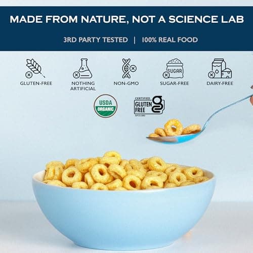 Lovebird Gluten Free Cereal - Organic Grain Free Cereals Paleo AIP Dairy Free Keto Friendly No Refined Sugar Healthy Snacks for Kids, Adults (Variety Pack, 4 Pack)