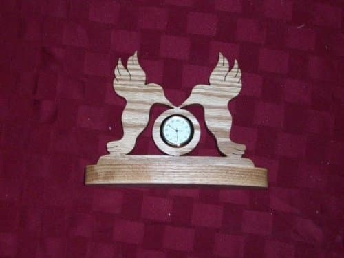 Fine Crafts Wooden Humming Birds Mini Desk Clock
