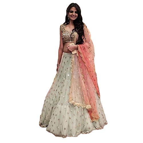 designer party wear lehenga choli Indian wedding bridal lengha sari trendy culture 0066