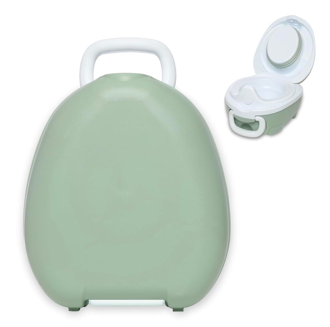 My Carry Potty - Green Pastel Travel Potty, Award-Winning Portable Toddler Toilet Seat for Kids to Take Everywhere