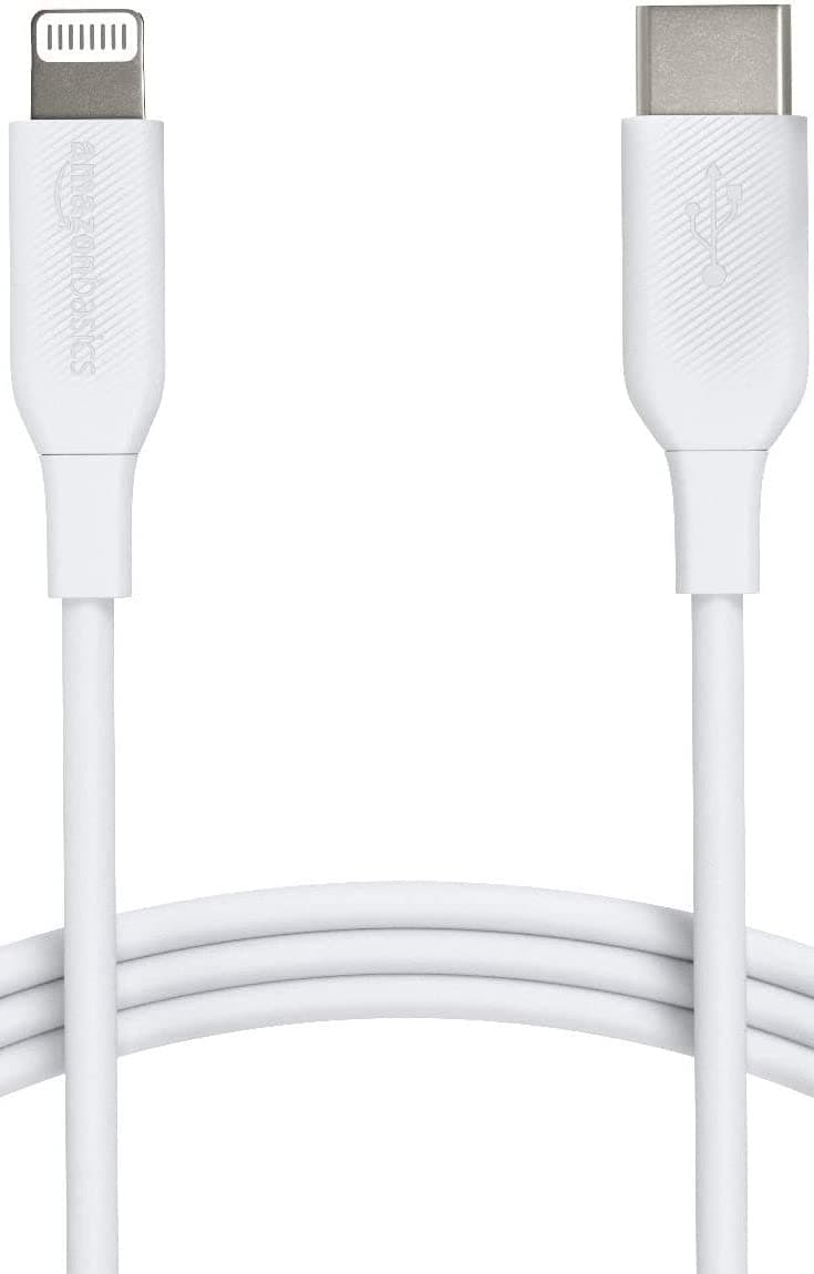 Amazon Basics USB-2.0 Type C to Lightning Cable (MFi Certified), 3 Feet, White