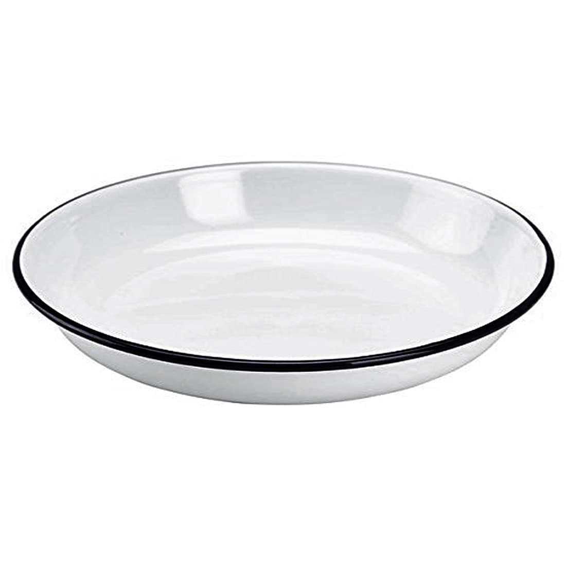 Turtle King Enamel Rice/Pasta Plate, 20 cm Set of 1(White)