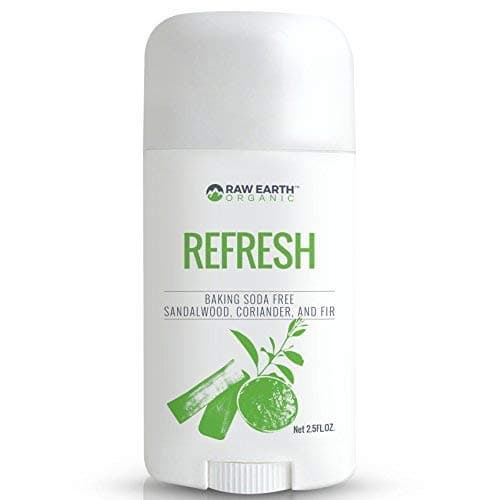 Raw Earth Organic All Natural Vegan Magnesium Deodorant - Baking Soda & Aluminum Free - Sandalwood / Coriander / Fir (2.5oz)