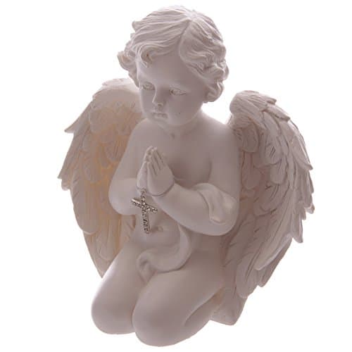 Angel Cherub Praying Holding Cross 16.5cm Ornament Figure Mothers Nana Grandma Gran Gift Present