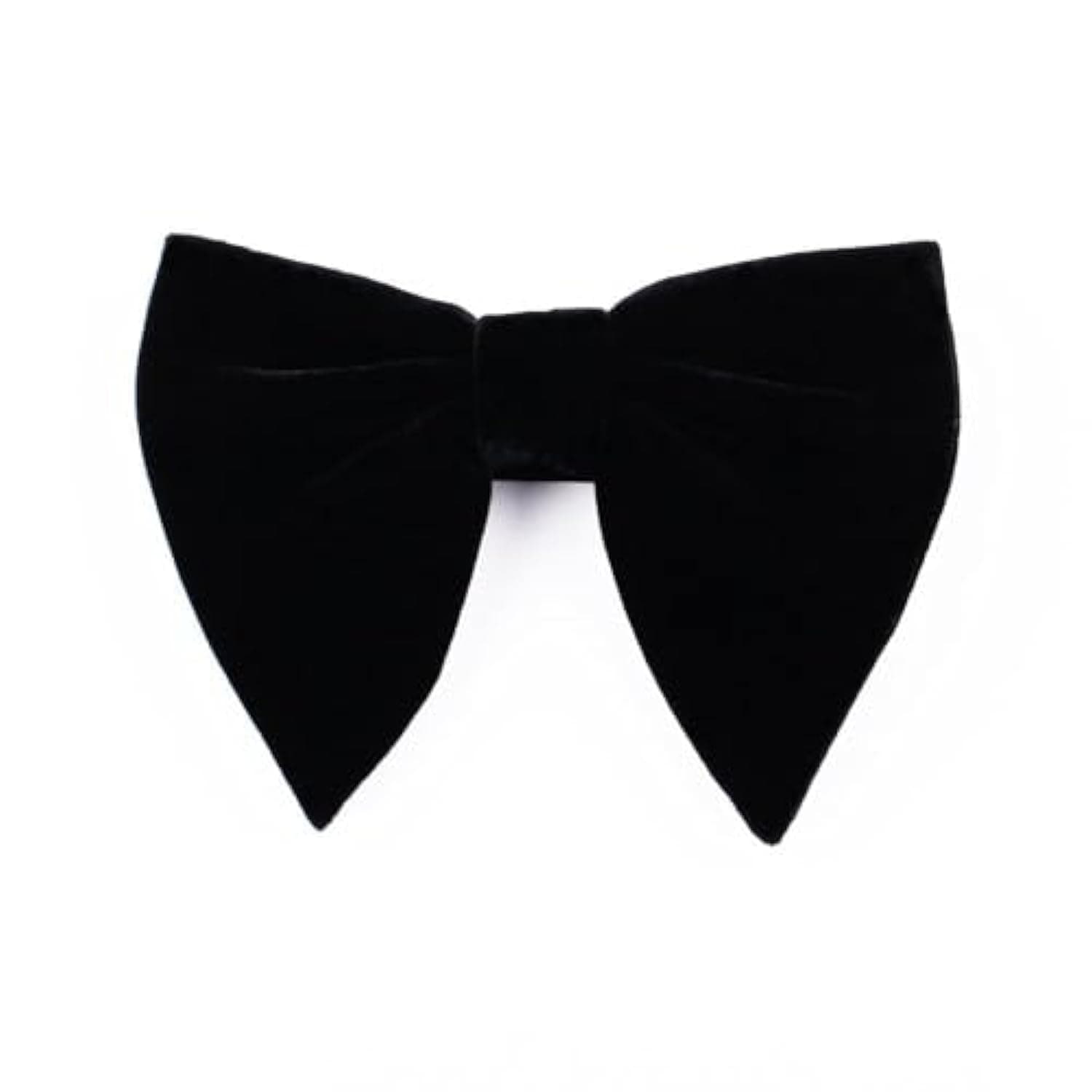 Ajingken Black Velvet Bow Ties Mens Pre-Tied Satin Formal Tuxedo Big Bowtie Oversized Bow Knot, 1, Medium