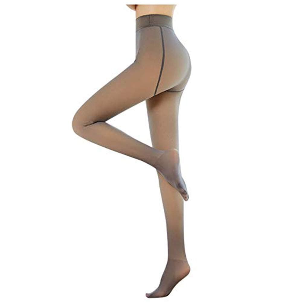 Perfect Legs Fake Translucent Warm Fleece Pantyhose, Women's Warm Fleece Lined Tights - Thermal Winter Tights