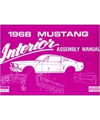 1968 FORD MUSTANG Interior Assembly Manual Book