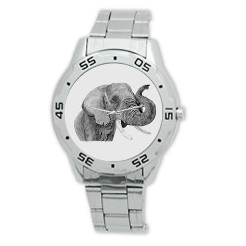 Fashion Design Elephant Art Stainless Steel Men's Watch
