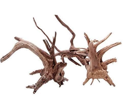 Petzlifeworld Aquarium Decorations Natural Branch Driftwood for Fish Tank Decoration 10-15CM （2 Pcs - Random Shape）