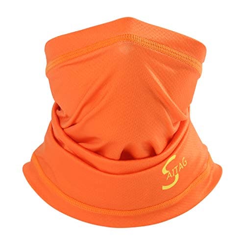 SAITAG Neck Gaiter Sun Protection Breathable Elastic Face Scarf Mask for Hot Summer Cycling Hiking Fishing