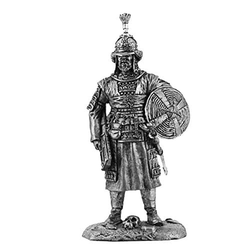 Military-historical miniatures Muslim Tatar Warrior Century 12-13 Centuries Tin Metal 54mm Action Figures Toy Soldiers Size 1/32 Scale for Home Décor Accents Collectible Figurines Item #W58