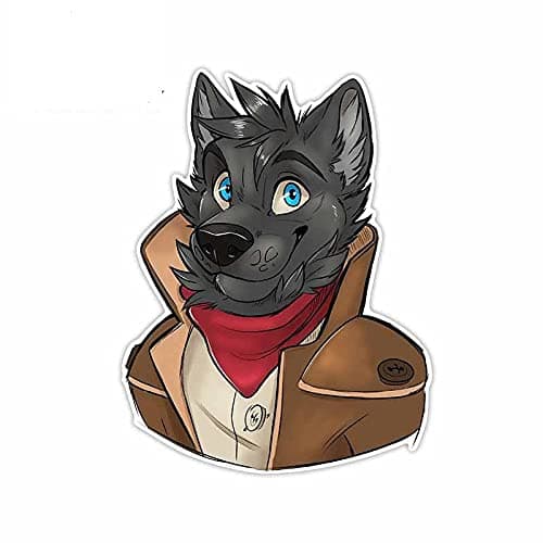 13cmx10cm for Furry Affinity Dot Waterproof Car Stickers Anime Scratch Proof Window Trunk