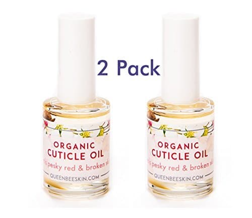 Cuticle Oil Bee Nuts Organic Heals Redness and Pain Quickly. Special 2 Pack From Queen Bee