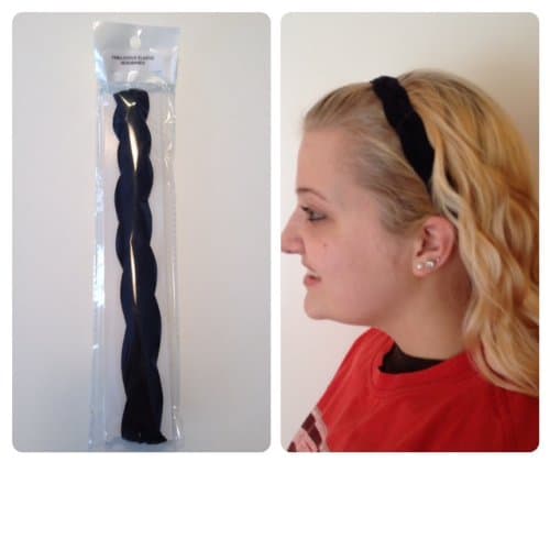 Fabulicious Black Braided Headband Softball Running Sports Braided Headbands Sweat Silicone Non Slip Grip No Armour Scrunchy Women Girl Soccer Yoga Running Soccer Basketball Tennis Volleyball Exercise