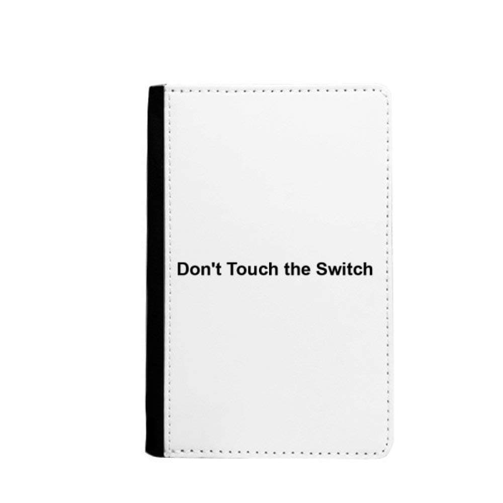 Don't Touch Switch Black Symbol Passport Holder Travel Wallet Cover Case Card Purse