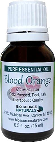 Blood Orange (Citrus sinensis) Pure Essential Oil 0.5 fl. oz / 15 ml - GC Verified - Therapeutic Quality - Helps with Relaxation and Good for The Skin