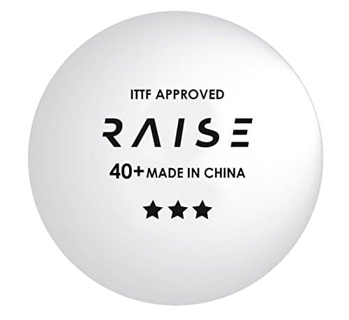 RAISE 40+ seamless 3 Star Table Tennis Balls - White - ITTF approved - Pack 6 balls