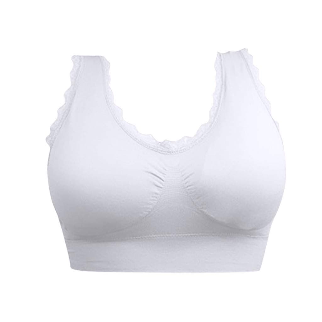 CocilaWomen's Fashion Comfortable Bustier Padded Seamless Full Cup Bra High Impact Support for Yoga Workout Fitness