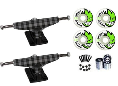 Krux Forged Plaidypus 3.5 Hi Tall Skateboard Deck Package Spitfire Wheels 53mm ABEC 7 Bearings