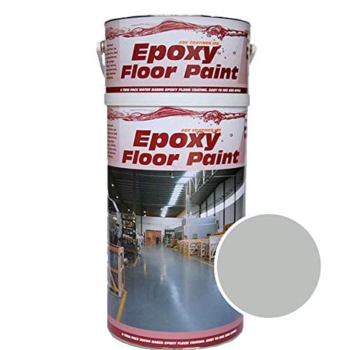 Epoxy Resin Floor Paint by Ask Coatings. for Garage, Industrial and Domestic. 5L (Grey)
