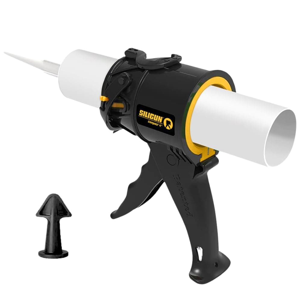 SILIGUN Caulking Gun - Anti Drip Extreme-Duty Caulking Gun - Patented New and Innovative Design - Lightweight ABS Frame - for The Smallest to The Largest Jobs (SILIGUN Nozzle Kit)